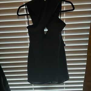 mini super down dress! tie neck, open back